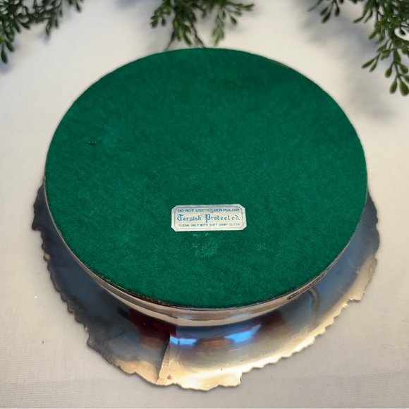 Elegant Corbell and Co Silverplate and Wood Wine Coaster - Picture 6 of 6